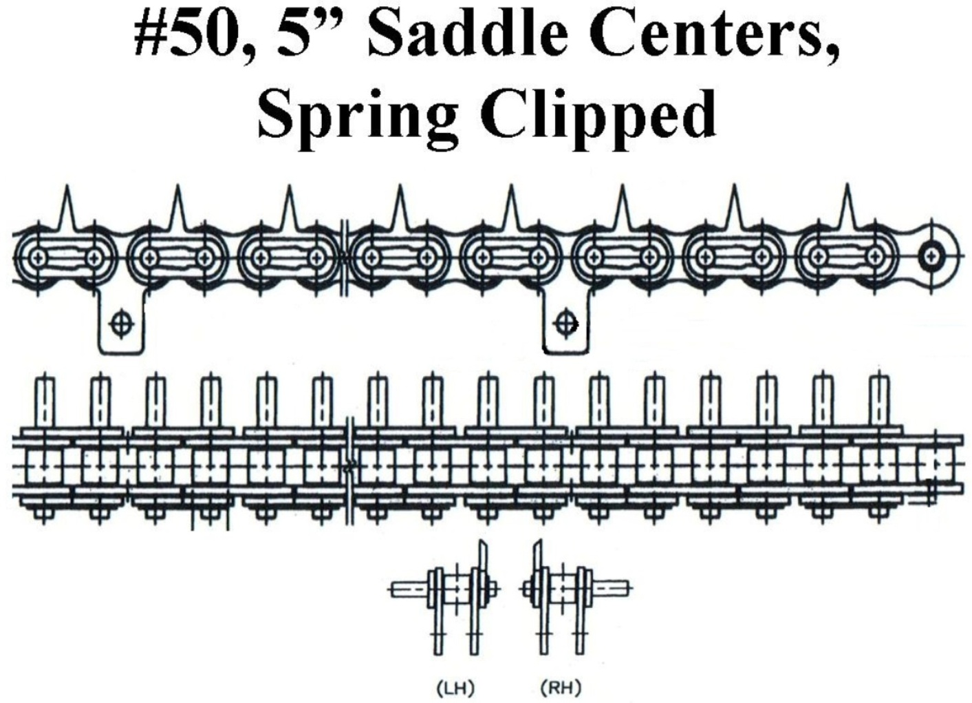 #50 1.25 CENT EXT LINK, 5″ SADD (C/L STYLE) CHN1007-2